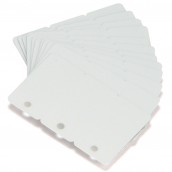 Cartão eco Zebra PVC branco - 0,76mm, précortado em três mini cartões
