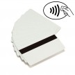 Cartão Zebra PVC branco UHF, RFID Monza 4QT com banda magnética