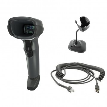 Zebra DS4608-SR – Kit leitor de código de barras 2D via USB com suporte e cabo