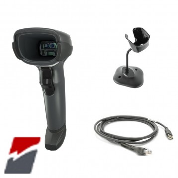 Zebra DS4608-HD - Kit leitor de código de barras 2D USB com suporte e cabo