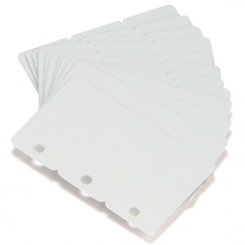 Cartão eco Zebra PVC branco - 0,76mm, divisível em três mini-cartões