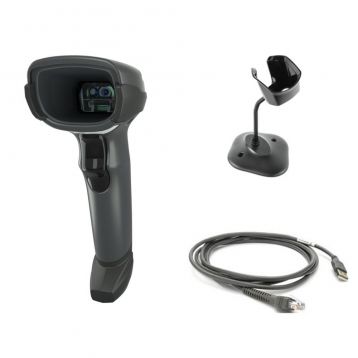 Zebra DS4608-SR – Kit leitor de código de barras 2D via USB com suporte e cabo