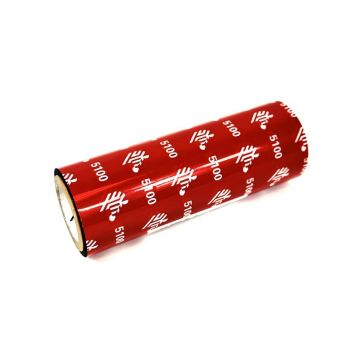 Amostra Zebra Resina 5100 - 110mm x 50m - Fita preta
