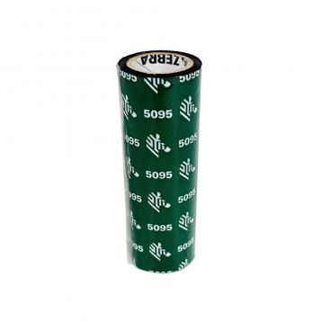Amostra Zebra Resina 5095 - 110mmx50m - Fita preta