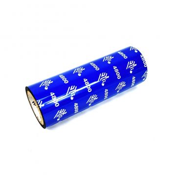 Amostra Zebra Resina 4800 - 110mm x 50m - Fita preta