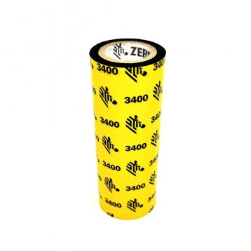 Amostra Zebra Cera-Resina 3400 - 110mmx50m - Fita preta