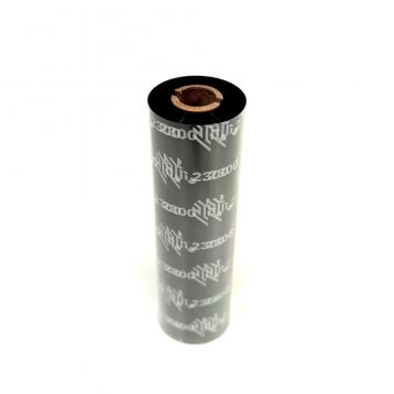 Amostra Zebra Cera 2300 - 110mmx74m - Fita preta