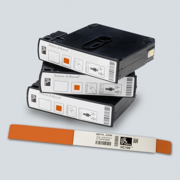 Pulseira ZEBRA - Z-Band Direct LARANJA adulto - cartucho